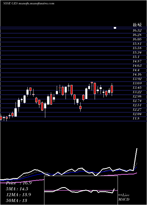  Daily chart GuessInc
