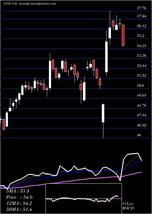  Daily chart GildanActivewear